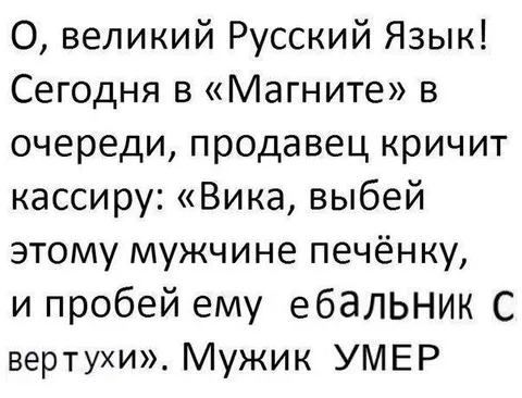 Великий русский язык и пелёнка