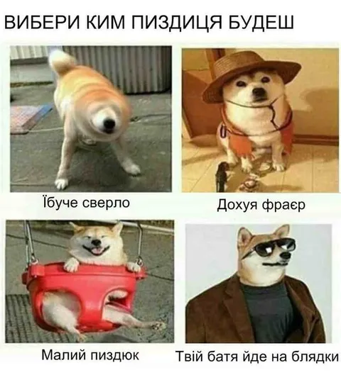 Вибери ким піздиця будеш