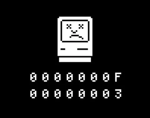Vintage Computer Error Screen