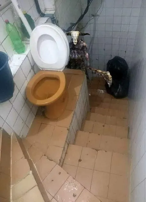 Туалет на лестнице