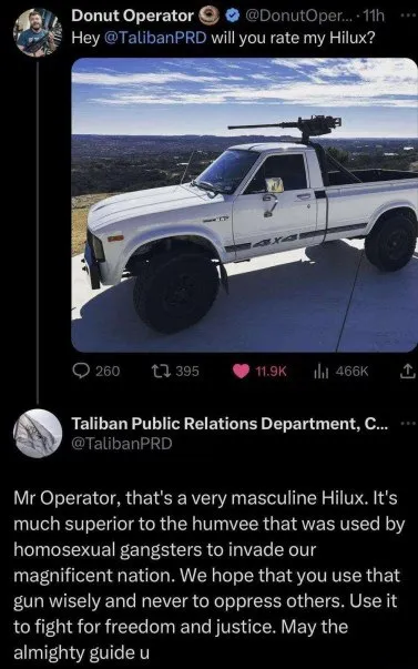 Taliban approves the Hilux