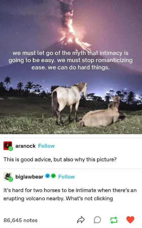 Intimacy During a Volcanic Eruption