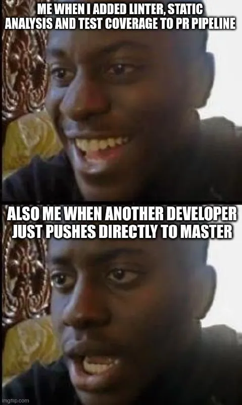 Linted PR vs Direct Master Push