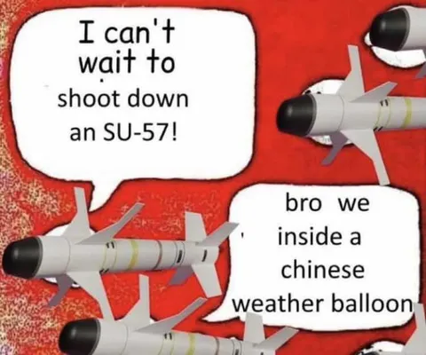 Missile Inside Chinese Weather Balloon