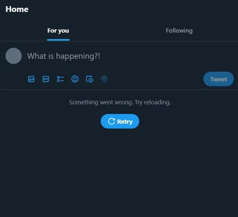 Twitter Something Went Wrong
