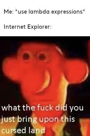 Internet Explorer Sees Lambda Expressions
