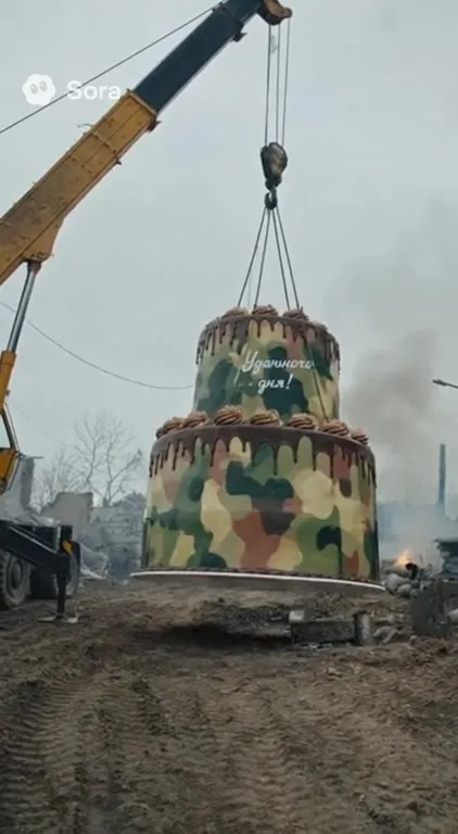 Торт на военной стройке