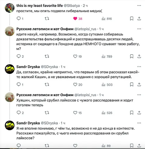 Лайкосы с чужого расследования