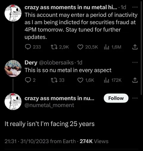 Nu Metal Securities Fraud