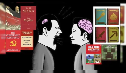 Communist Books Versus Minecraft Books