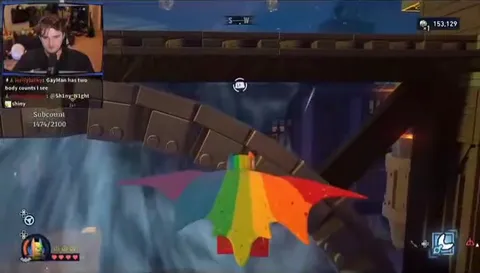 Batman flies in a rainbow suit