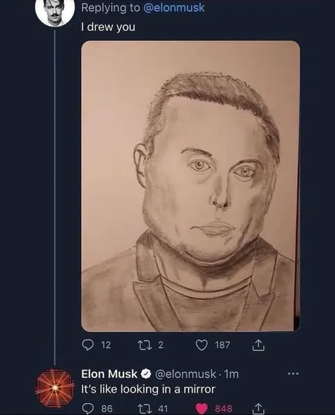 Elon Musk Mirror Drawing