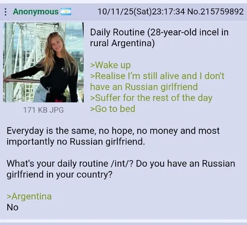 Daily Routine Without a Russian Girlfriend