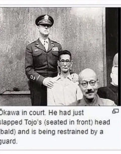 Ōkawa Slaps Tojo in Court