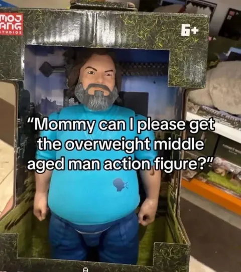 Overweight Middle Aged Man Action Figure