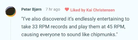 33 RPM Records at 45 RPM