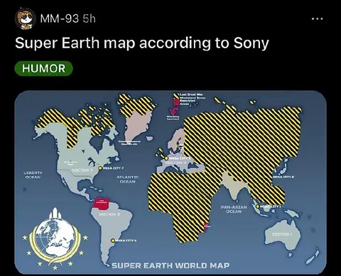 Super Earth Map According to Sony