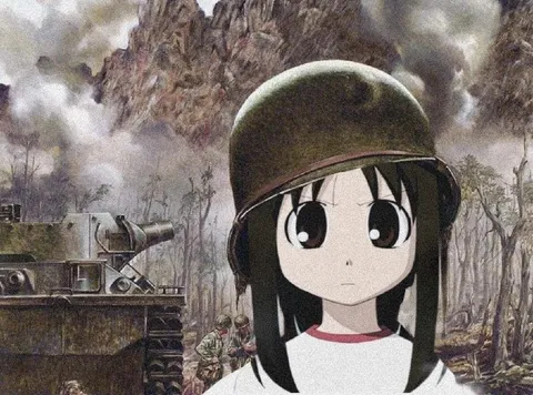 Аниме-девочка на войне