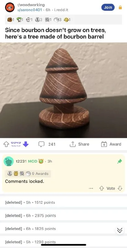 Tree Made of Bourbon Barrel
