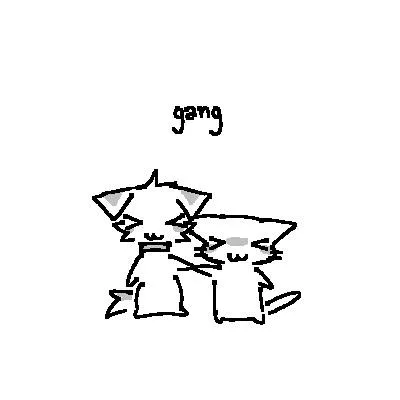Gang Cats Hugging