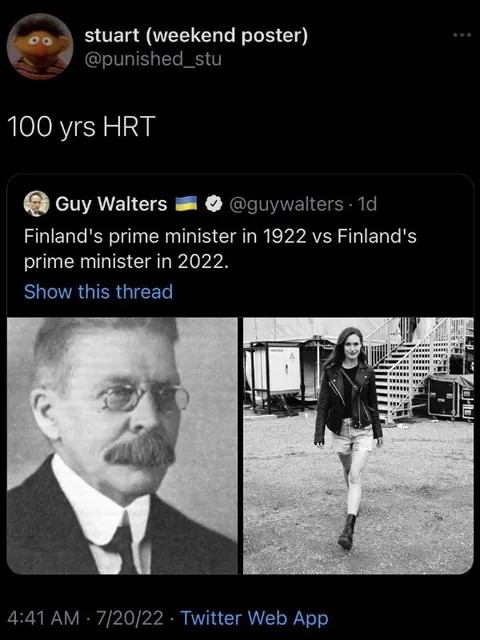 Finland’s Prime Minister 100 Years Apart