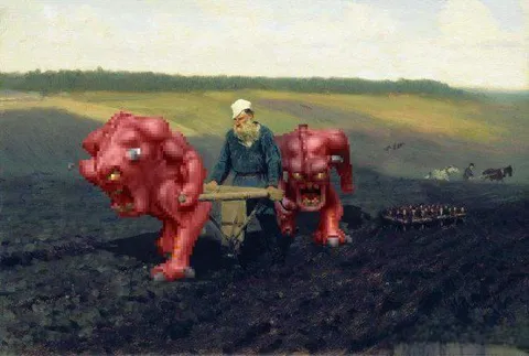 Крестьянин и красные демоны