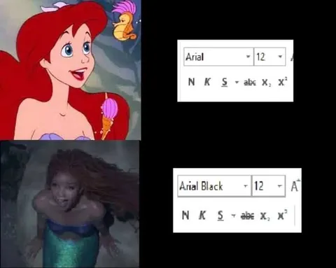 Ariel vs Arial Black