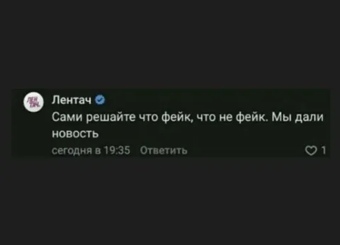 Сами решайте, что фейк