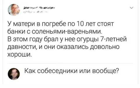 Семилетние огурцы как собеседники