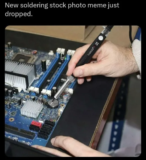 New Soldering Stock Photo