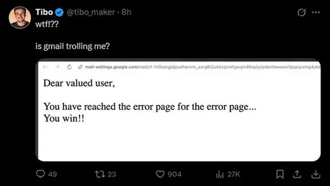 Gmail Error Page Error Page