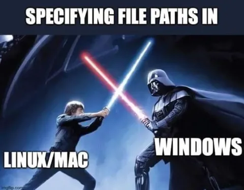Linux Mac Versus Windows Paths