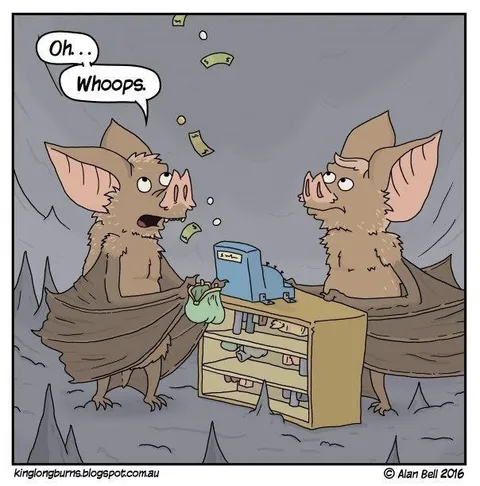 Bat Accident at the Bank