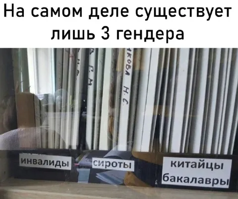 Существует лишь 3 гендера