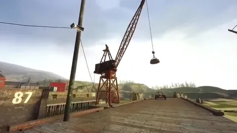 Гордон Фримен на кране