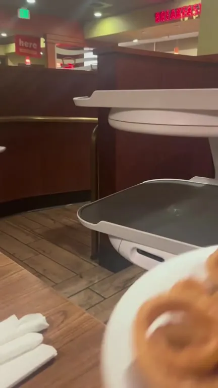 Robot Waiter Delivers Breakfast
