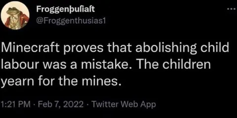 Minecraft Children Yearn for the Mines