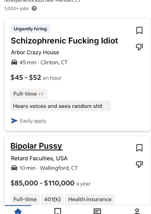Schizophrenic Job Search Results