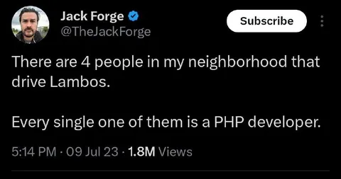 PHP Developers Drive Lambos
