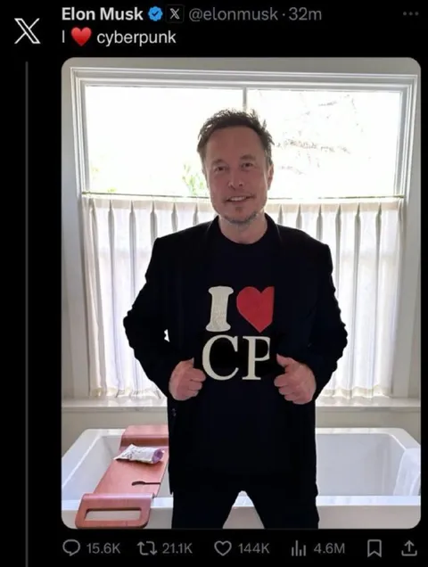 Elon Musk Loves Cyberpunk