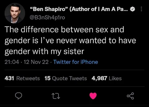 Sex and Gender Sister Joke