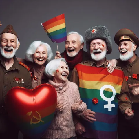 Советские ветераны на прайде