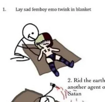 Sad Femboy Wrapped in Blanket