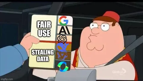 Fair Use Stealing Data AI