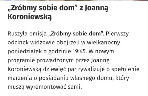 Zróbmy sobie dom z Joanną Koroniewską