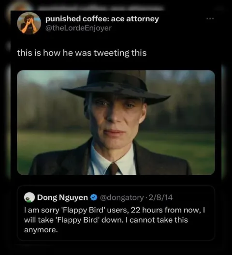 Oppenheimer Tweets About Flappy Bird