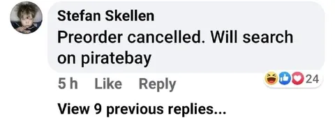 Preorder Cancelled Piratebay