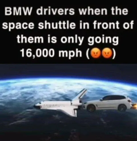 BMW Drivers Chase the Space Shuttle