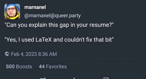 LaTeX Resume Gap