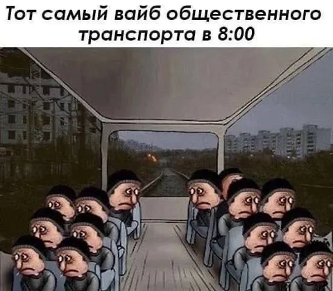 Вайб общественного транспорта в 8:00